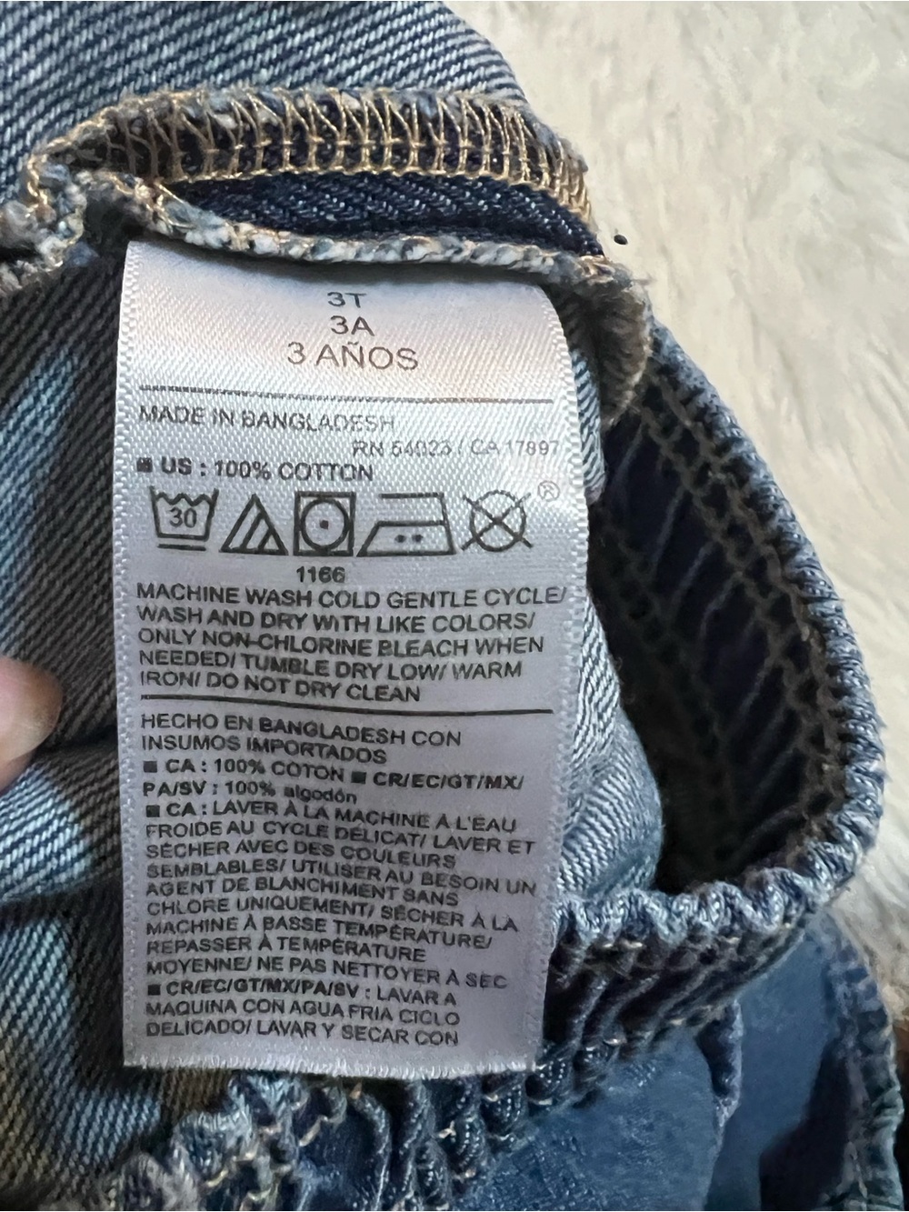 Old Navy Pull-On Baggy Wide-Leg Cargo Jeans Medium Wash 3T - Picture 9 of 10
